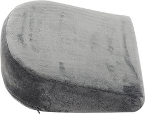 img 4 attached to Cheer Collection Maternity Wedge Cushion with Memory Foam, Pregnancy Pain Relief Belly Support Pillow - Removable Microplush Washable Cover Included