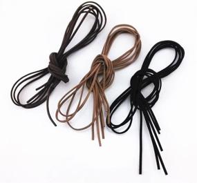 img 4 attached to 📿 Honbay 9pcs 1 Meter Leather Cord Strings: Perfect for Bracelet & Necklace Jewelry Making