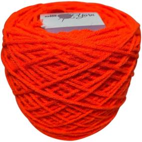 img 1 attached to 🧶 No Knot Yarn - Neon Orange Yarn Cake - 5oz/140g/280yds - 100% Acrylic - Worsted Weight Medium 4 - New Yarn