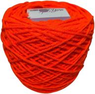 🧶 no knot yarn - neon orange yarn cake - 5oz/140g/280yds - 100% acrylic - worsted weight medium 4 - new yarn logo