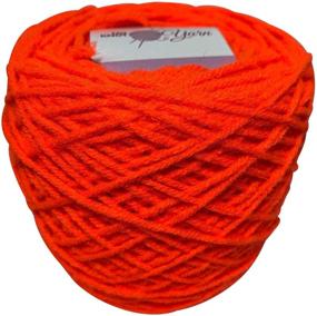 img 4 attached to 🧶 No Knot Yarn - Neon Orange Yarn Cake - 5oz/140g/280yds - 100% Acrylic - Worsted Weight Medium 4 - New Yarn