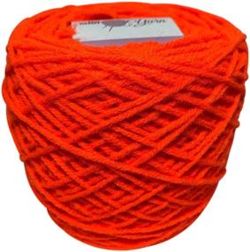 img 2 attached to 🧶 No Knot Yarn - Neon Orange Yarn Cake - 5oz/140g/280yds - 100% Acrylic - Worsted Weight Medium 4 - New Yarn