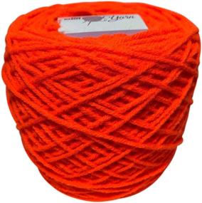 img 3 attached to 🧶 No Knot Yarn - Neon Orange Yarn Cake - 5oz/140g/280yds - 100% Acrylic - Worsted Weight Medium 4 - New Yarn