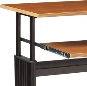 img 1 attached to Safco Muv Adjustable-Height Desk in Medium Oak for Optimal SEO