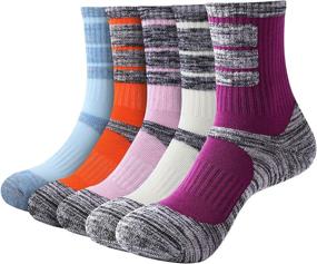 img 4 attached to 🧦 PUQIK Women's Hiking Socks: Multi Performance Cushion Crew Socks for Cycling, Trekking & Outdoor Activities - Available in 3/5 pairs