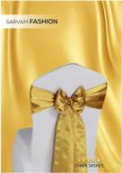 🎀 pack of 10 gold satin sashes with bow design – perfect for wedding events, banquets, home and kitchen decoration logo