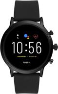 ⌚ fossil stainless silicone smartwatch with touchscreen technology logo