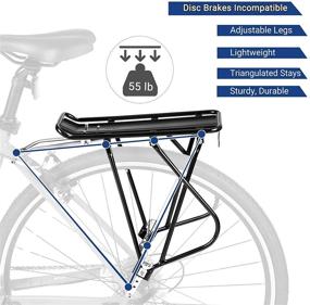 img 3 attached to 🚲 Efficient Linear-Pull Brake Compatible SONGMICS Bike Cargo Rack, Rear Carrier (USBC01B)