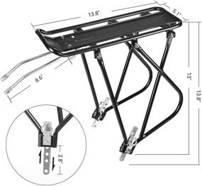 img 2 attached to 🚲 Efficient Linear-Pull Brake Compatible SONGMICS Bike Cargo Rack, Rear Carrier (USBC01B)