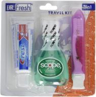 🦷 dr. fresh travel kit: 3-in-1 toothpaste + scope for convenient oral care on-the-go logo