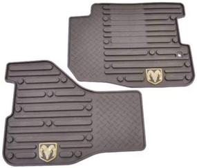 img 1 attached to 🧹 Mopar 82212388 Bark Brown All-Weather Mat (Front Seat Mats, Crew Cab and Mega Cab): 2-Pack Offer for Maximum Protection