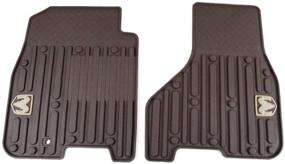 img 3 attached to 🧹 Mopar 82212388 Bark Brown All-Weather Mat (Front Seat Mats, Crew Cab and Mega Cab): 2-Pack Offer for Maximum Protection