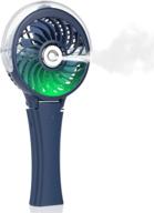 🌬️ stay cool anywhere with the rechargeable handheld misting fan - portable & foldable, ideal for camping, hiking, and outdoor activities (blue) logo