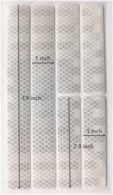 img 2 attached to Увеличьте видимость и безопасность с помощью 42 наклеек-отражателей - идеально для шлемов, велосипедов, мотоциклов и многого другого!