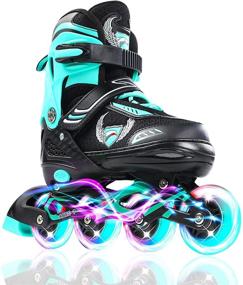 img 4 attached to Adjustable Illuminating Performance Rollerblades Beginners