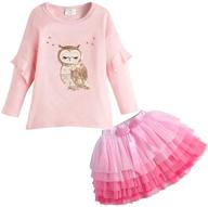 👗 dxton little winter printed t shirt - girls' dress clothing logo