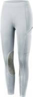 👧 willit girls horse riding pants tights for kids: equestrian breeches with knee-patch, youth schooling tights, zipper pockets логотип