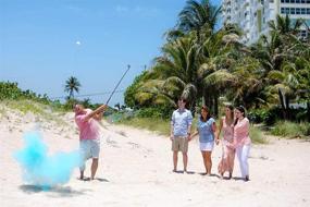 img 2 attached to 🎉 Gender Reveal Golf Balls with Tee | Exploding Surprise: One Pink and One Blue Ball with Golf Tee, Ideal for Perfect Gender Reveal Ideas!
