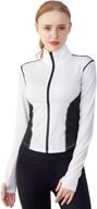 🏃 tanming women's full zip workout jacket - seamless, slim fit, ideal for running, yoga, and track logo