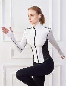 img 1 attached to 🏃 Tanming Women's Full Zip Workout Jacket - Seamless, Slim Fit, Ideal for Running, Yoga, and Track