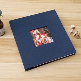 img 3 attached to 📸 SPBAPR Self Adhesive Photo Album - 3x5, 4x6, 5x7, 8.5x11 - Magnetic Scrapbook - 11 x Width 10.6 Inches - 40 Pages - Linen Cover - DIY Album with Metallic Pen
