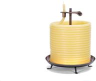 long-lasting eco-friendly natural beeswax candle: candle by the hour 20561b with 144 hours burn time, cotton wick in yellow logo