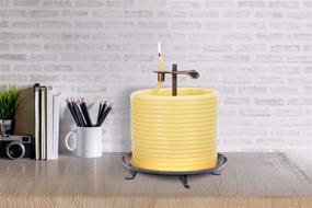 img 1 attached to Long-lasting Eco-friendly Natural Beeswax Candle: Candle by the Hour 20561B with 144 Hours Burn Time, Cotton Wick in Yellow