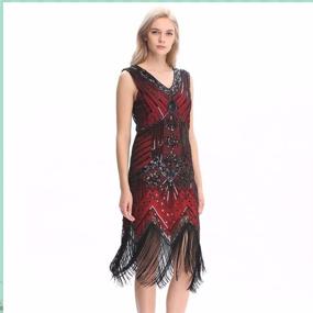 img 3 attached to 👗 Elegant 1920s Flapper Gatsby Charleston Sequin Bead Evening Cocktail Prom Dress by Pilot-Trade