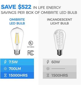 img 1 attached to 💡 UL Listed OmiBrite Dimmable ST19: The Perfect Industrial Electrical Decorative Lighting Solution