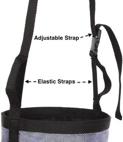 img 2 attached to 🐴 Majestic Ally Horse Feed Bag - High-Quality Nylon Mesh Grain Feed Bag with Adjustable Strap, Sturdy Snap and Elastic Straps, Comfortable Neck and Nose Pads - Large