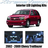 🚘 enhanced visibility interior led kit for chevy trailblazer 2002-2009 (5 pieces): modern cool white lighting + easy installation tool logo