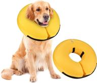 🐶 soft inflatable dog cone collar by muksiron - recovery collar for dogs, adjustable elizabethan collar for small/medium/large dogs and cats to prevent scratching & biting after surgery logo