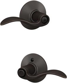 img 4 attached to 🚪 Schlage F40 ACC 716 Accent Door Lever Bed & Bath Privacy Lock: Stylish Aged Bronze Finish