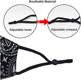 img 1 attached to 🌿 Soft Cotton Face Cover Bandana Mask - Half Face Protective Unisex Fashion with Paisley Balaclava Design