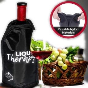 img 2 attached to 🍷 Vance Premium Wine Chiller Sleeve - Bottle Cooler for 750ml and 1.5L Bottles with Reusable Ice Cube - Ideal for Refreshing Drinks