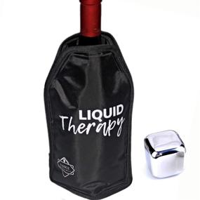 img 4 attached to 🍷 Vance Premium Wine Chiller Sleeve - Bottle Cooler for 750ml and 1.5L Bottles with Reusable Ice Cube - Ideal for Refreshing Drinks