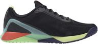 men's black rubber athletic cross trainer shoes by reebok логотип