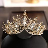 👑 cocide gold crown: baroque queen crown and tiara—crystal headband for women, girls, and brides logo