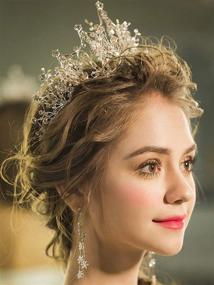 img 3 attached to 👑 COCIDE Gold Crown: Baroque Queen Crown and Tiara—Crystal Headband for Women, Girls, and Brides