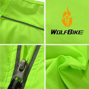 img 1 attached to 🚴 WOLFBIKE Cycling Windbreaker Jacket Outdoor Sportswear: Jersey Vest Coat for Wind Protection