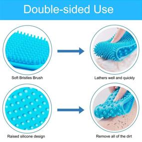 img 2 attached to 🚿 30” Silicone Back Scrubber: Exfoliating Body Brush for Shower, Ideal Gift to Combat Back Acne, Extra Long, Suitable for Men/Women