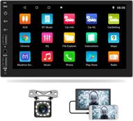 🚗 7 inch double din android car stereo with gps navigation, bluetooth, wifi, usb, fm radio – touch screen multimedia player + backup camera logo