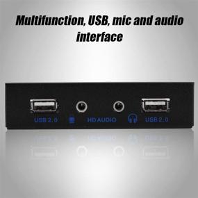 img 2 attached to 💻 Enhance Your Desktop with Richer-R Floppy Front Panel: USB2.0 HD-Audio & Mic Interface