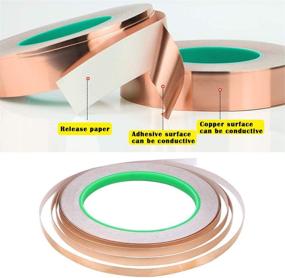 img 2 attached to 🔌 2 Pack Copper Foil Tape, 0.5 inch X 66 FT - Double-Sided Conductive Copper Tape with Adhesive for EMI Shielding, Paper Circuits, Electrical Repairs, Grounding - Enhanced SEO