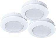 💡 ecolight battery-operated 3-pack tap pucks - 30,000 hours lamp life - white: efficient and long-lasting lighting solution логотип