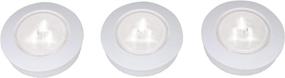 img 1 attached to 💡 Ecolight Battery-Operated 3-Pack Tap Pucks - 30,000 Hours Lamp Life - White: Efficient and Long-lasting Lighting Solution