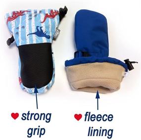 img 2 attached to 🧤 Fleece Lined Waterproof Winter Mittens: Toddler Girls' Accessories for Cold Weather