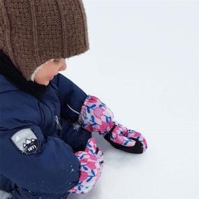 img 1 attached to 🧤 Fleece Lined Waterproof Winter Mittens: Toddler Girls' Accessories for Cold Weather