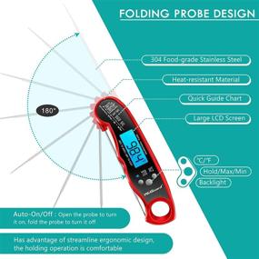 img 2 attached to Thermometer WeGuard Digital Grilling Stainless