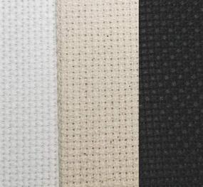 img 3 attached to 🧵 KCS 3 pc 12"x18" 18CT Counted Cotton Aida Cloth Cross Stitch Fabric Set - White, Oatmeal, Black